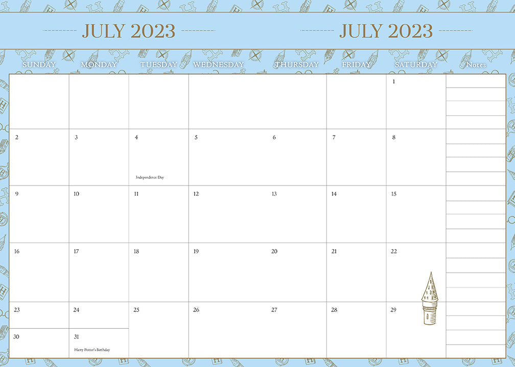 Harry Potter 2023-2024 Academic Year Planner inside page 4