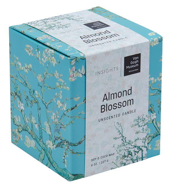 Van Gogh Almond Blossom Unscented Glass Candle inside page 1