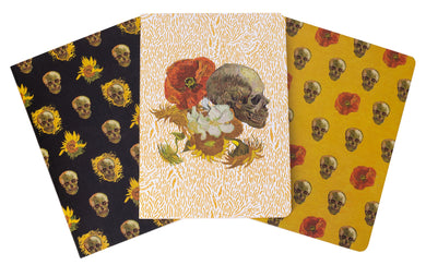 Van Gogh Skulls and Flowers Notebook Collection and Pouch Set inside page 1