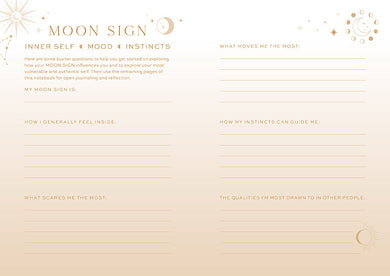 Sun Moon Rising Astrology Notebook Set inside page 3