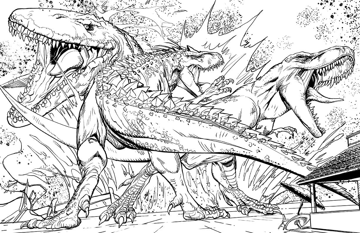 Jurassic World: The Official Coloring Book inside page 2