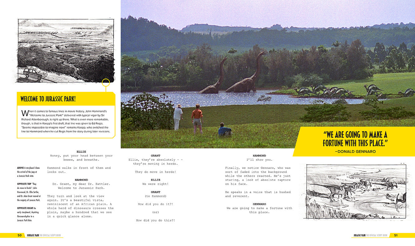 Jurassic Park: The Official Script Book inside page 1