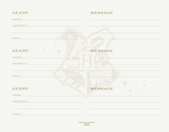 Harry Potter: Always Wedding Guest Book inside page 2