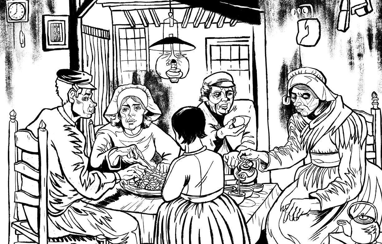 Coloring Van Gogh inside page 1