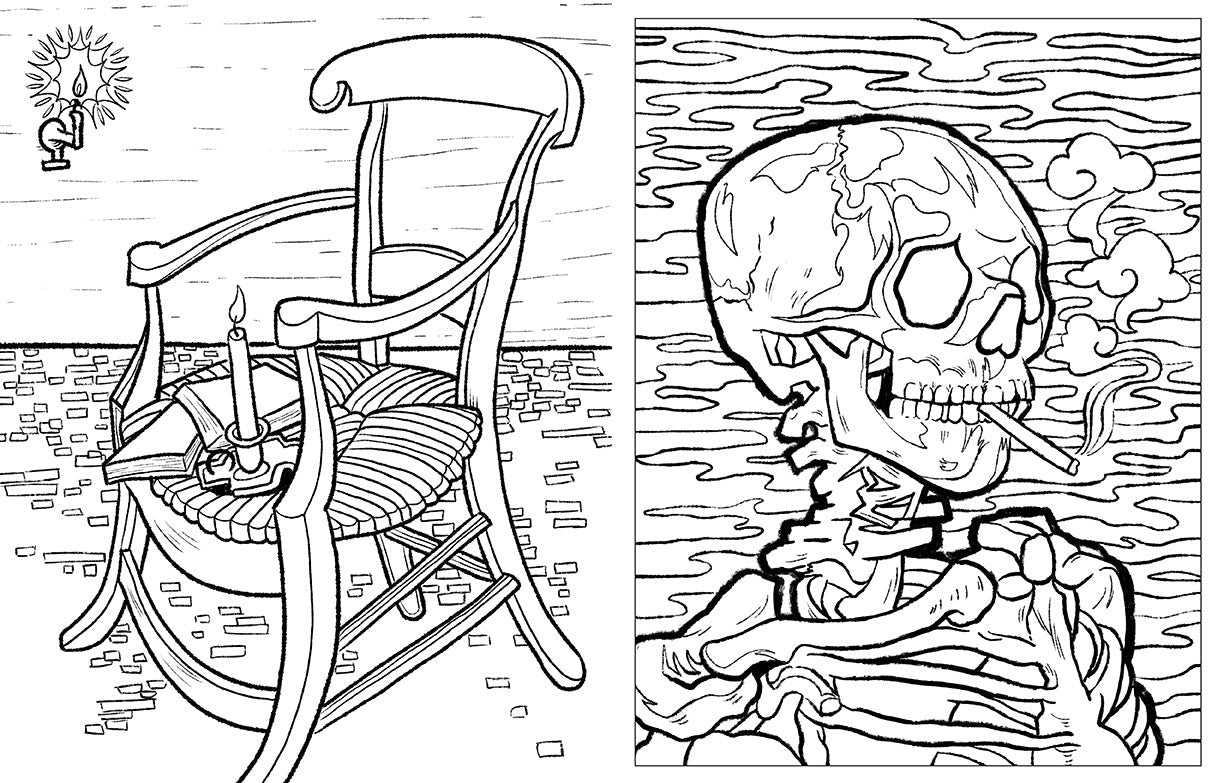 Coloring Van Gogh inside page 3
