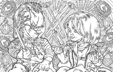 Chucky: The Official Coloring Book inside page 3