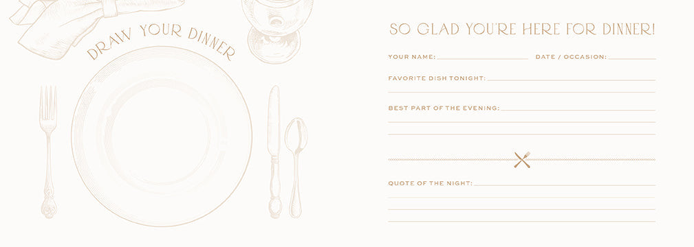 Dinner Party Guest Book inside page 1