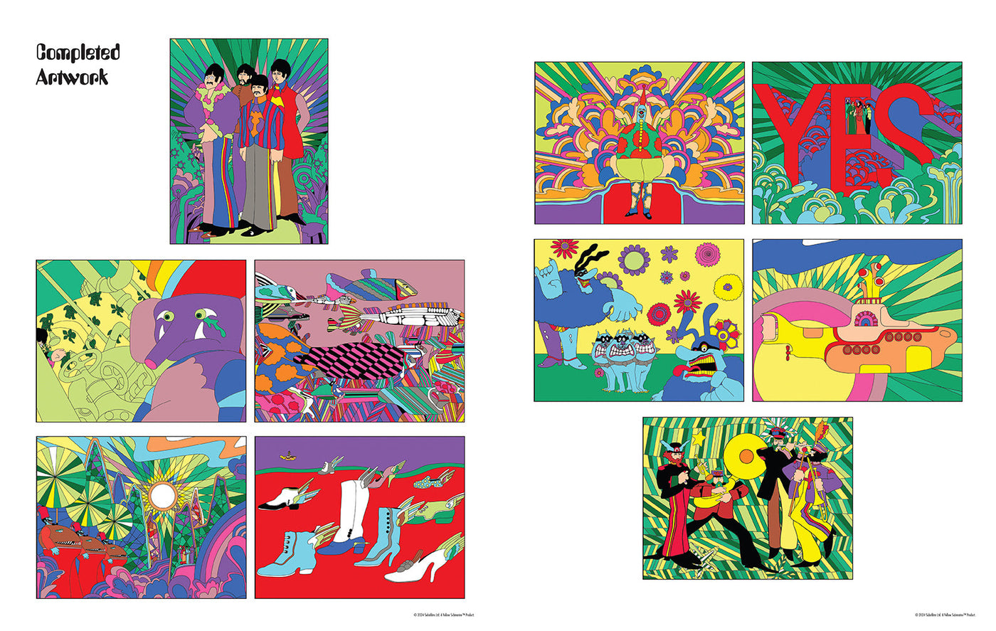 Beatles Yellow Submarine Color by Numbers inside page 5