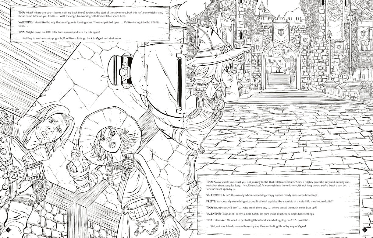 Tiny Tina's Wonderlands: A Bunkers & Badasses Coloring Adventure inside page 2