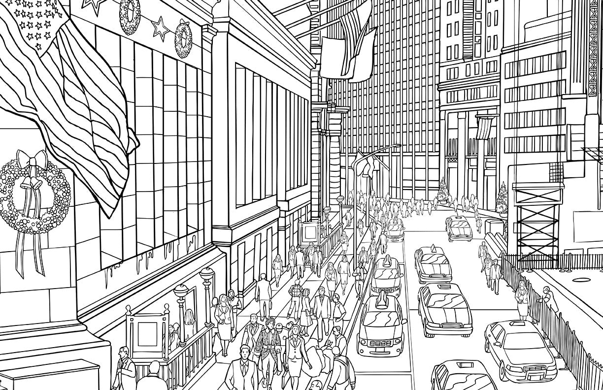 Elf: The Official Coloring Book inside page 3