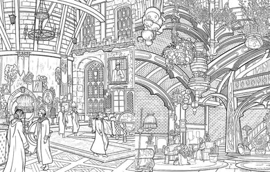 Hogwarts Legacy: The Official Coloring Book inside page 1