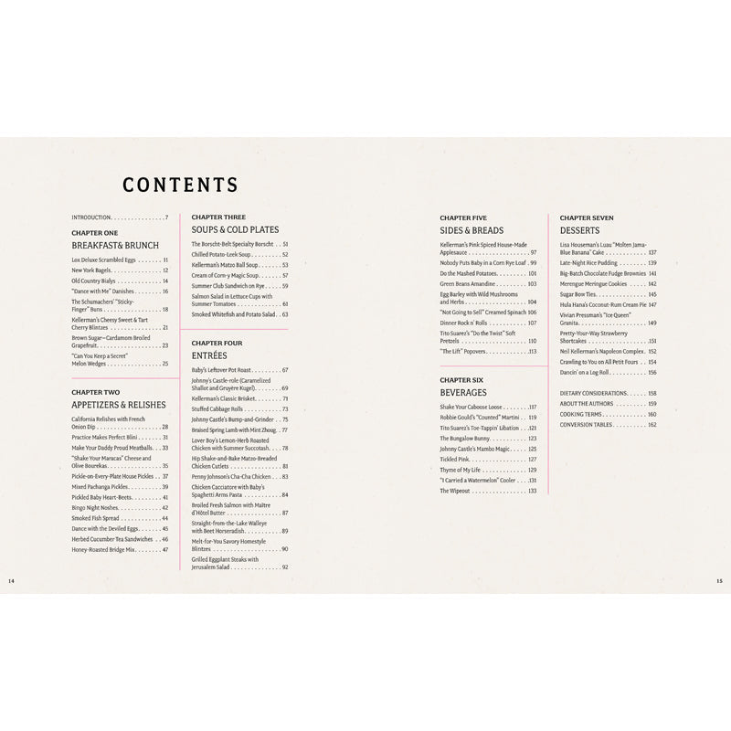The Dirty Dancing Cookbook inside page 1