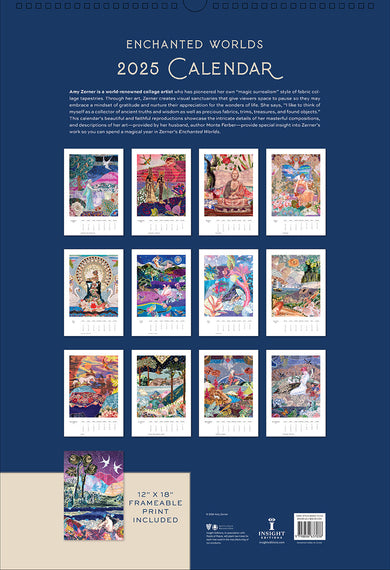 2025 Enchanted Worlds Poster Wall Calendar inside page 3
