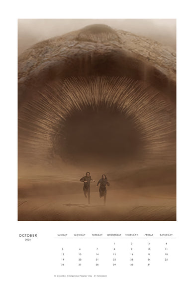 2025 The Art and Soul of Dune Poster Wall Calendar inside page 1