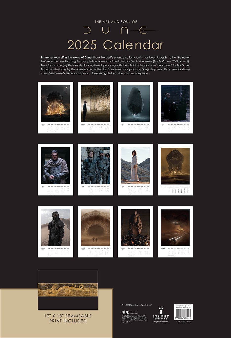 2025 The Art and Soul of Dune Poster Wall Calendar inside page 4