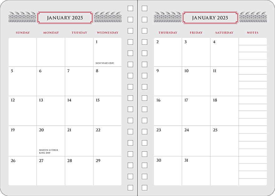2025 House of the Dragon 13-Month Weekly Planner inside page 2