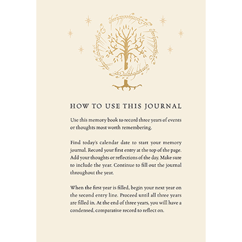 The Lord of the Rings Memory Journal: Reflect, Record, Remember inside page 3