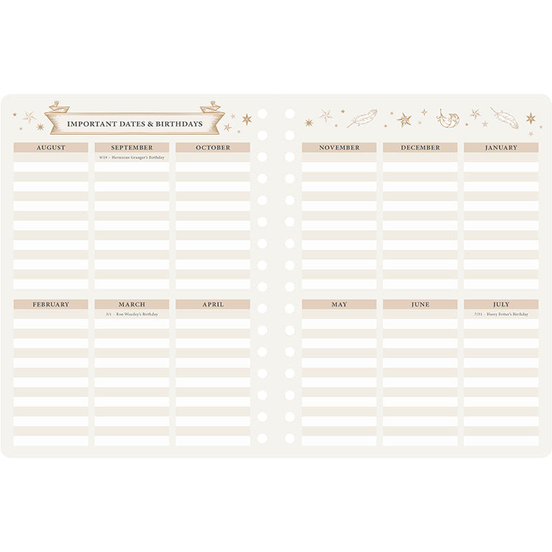 2025-2026 Harry Potter: Hogwarts Student Planner inside page 4