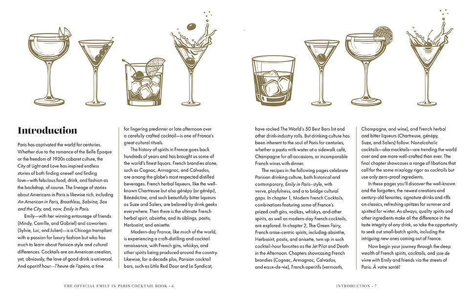 Official Emily in Paris Cocktail Book inside page 1
