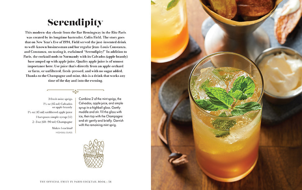 Official Emily in Paris Cocktail Book inside page 4