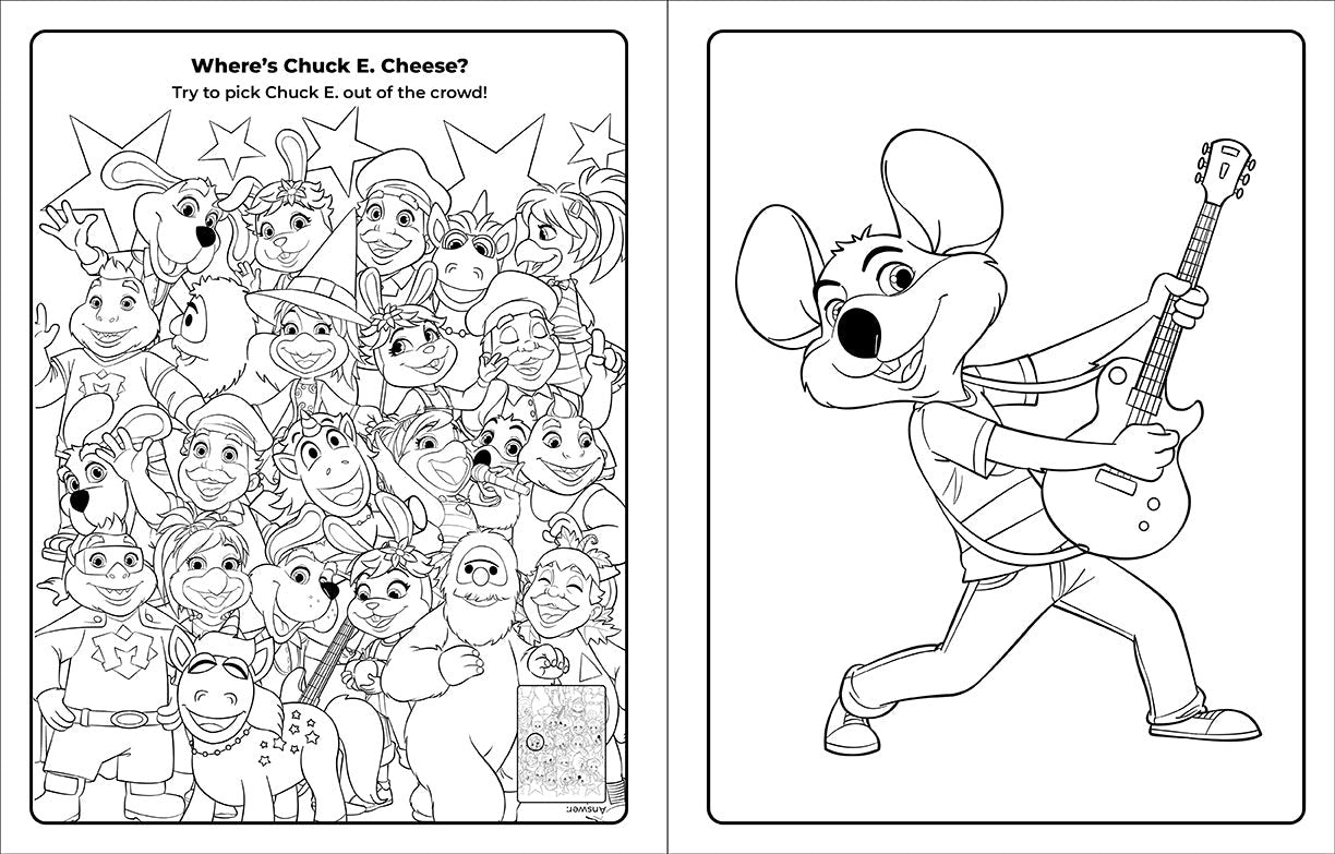 Chuck E. Cheese & Friends Coloring & Activity Book inside page 2