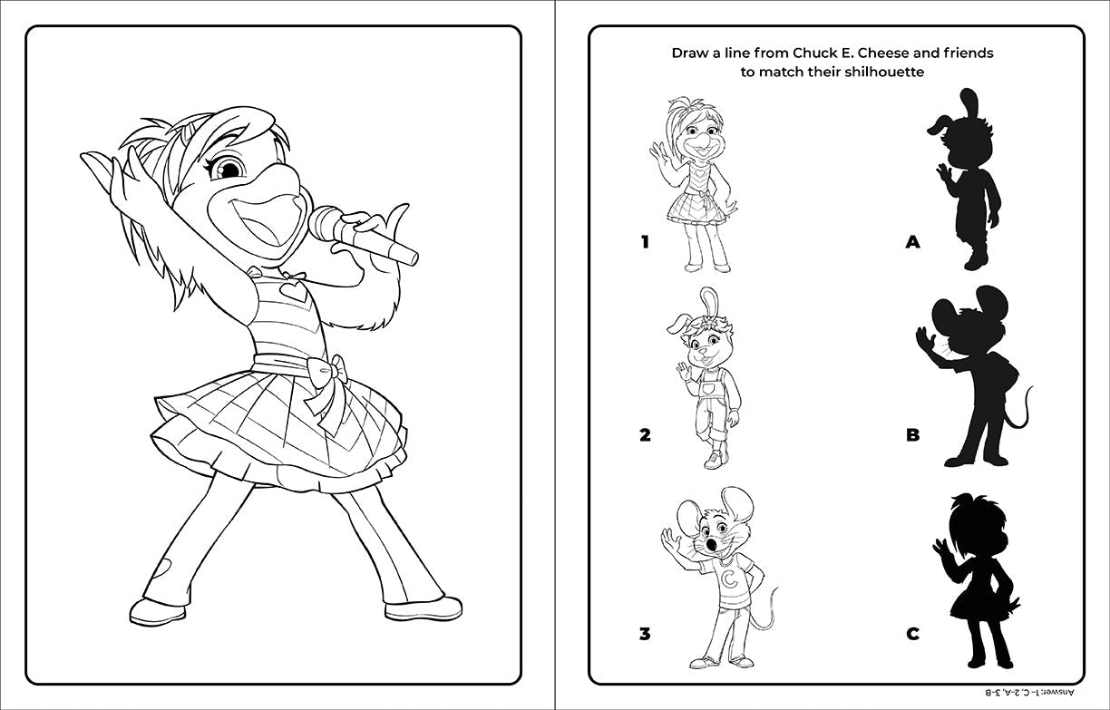 Chuck E. Cheese & Friends Coloring & Activity Book inside page 3