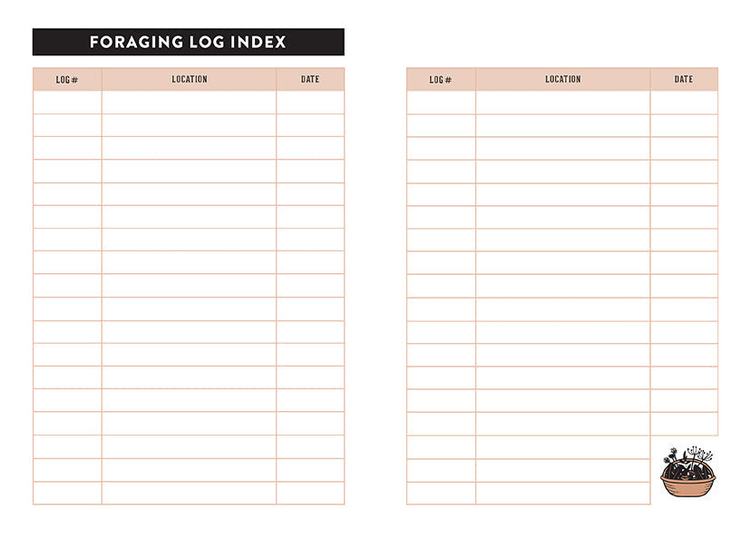 Forager's Journal inside page 1