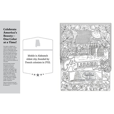 America the Beautiful Coloring Book inside page 2