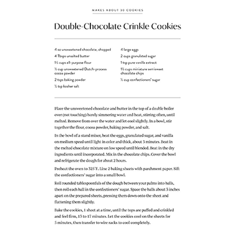Williams Sonoma Cookie Recipe Deck inside page 2