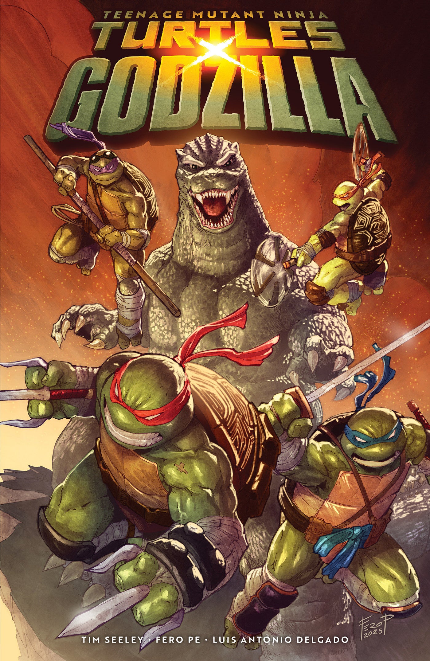 Teenage Mutant Ninja Turtles x Godzilla-Graphic novel / Comic book / Manga: genres-買書書 BuyBookBook