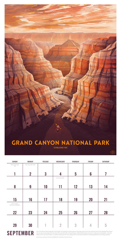 2024 The Art of the National Parks Wall Calendar inside page 2
