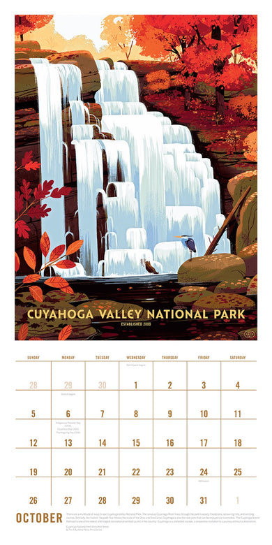2025 The Art of the National Parks Wall Calendar inside page 3