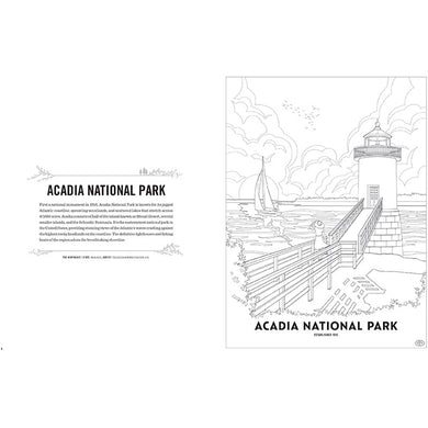 Art of the National Parks Coloring Book Kit inside page 1