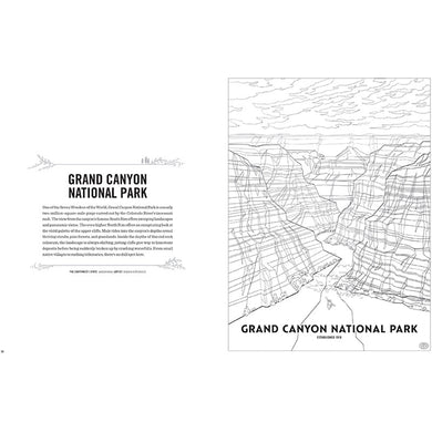 Art of the National Parks Coloring Book Kit inside page 3