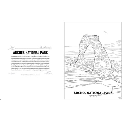Art of the National Parks Coloring Book Kit inside page 5