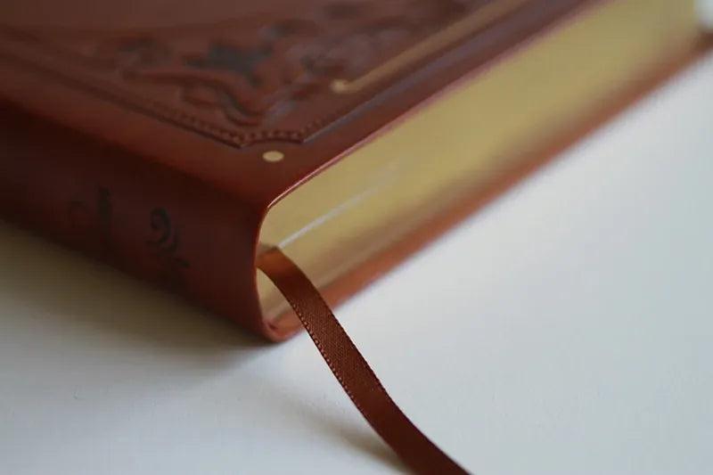KJV Holy Bible, Giant Print Thinline Large format, Brown Premium Imitation Leather with Ribbon Marker, Red Letter, and Thumb Index US - Paperback / softback