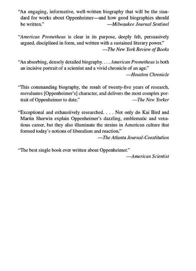 American Prometheus: The Triumph and Tragedy of J. Robert Oppenheimer-Nonfiction: 人物傳記 Biography-買書書 BuyBookBook