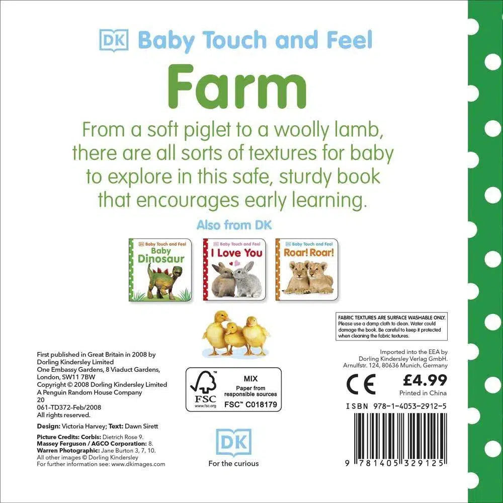 Baby Touch and Feel Farm (Board Book) DK UK