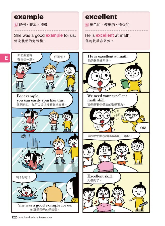 爆笑英語王(1+2)套書:用4格爆笑漫畫完記單字與句子(全兩冊)-Children’s Educational: Language/ literature/ literacy-買書書 BuyBookBook