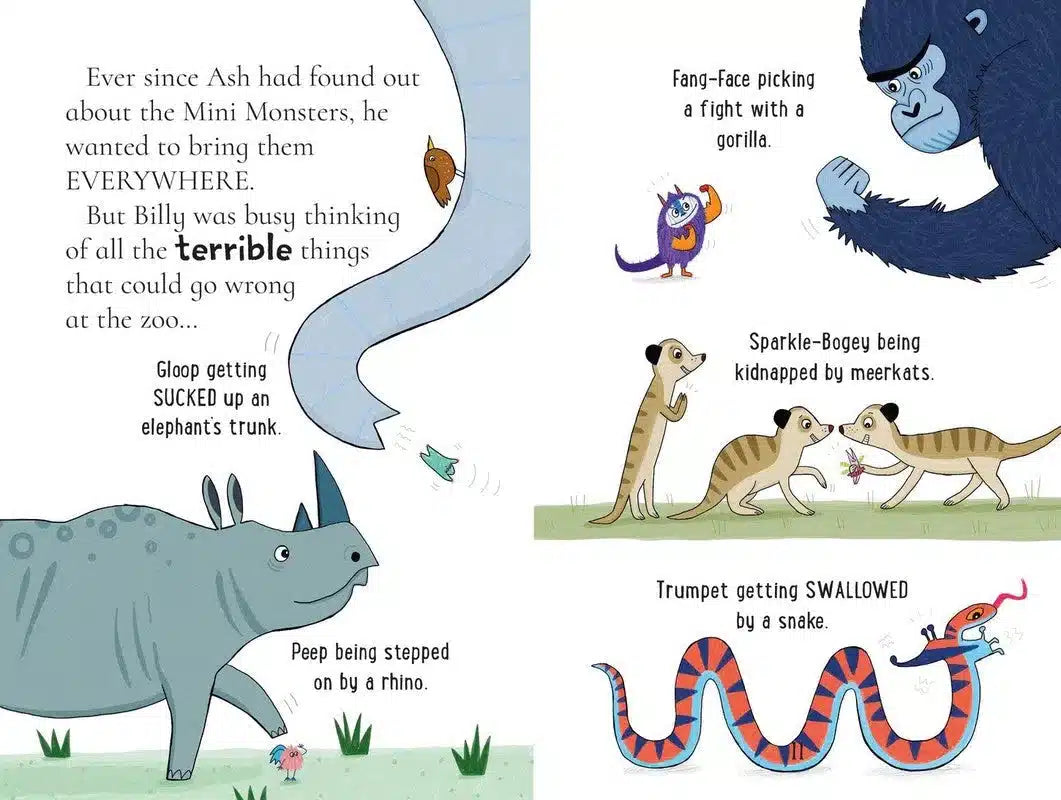 Billy and the Mini Monsters #15 Monsters at the Zoo (Zanna Davidson)-Fiction: 歷險科幻 Adventure & Science Fiction-買書書 BuyBookBook