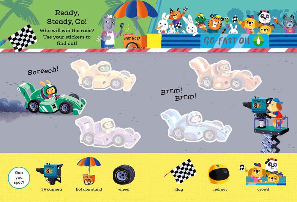 Bizzy Bear - Things That Go Sticker Book-Nonfiction: 學前基礎 Preschool Basics-買書書 BuyBookBook