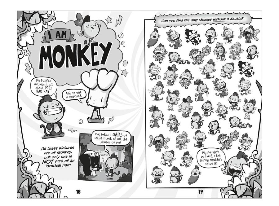 Bunny vs Monkey: The Whopping World of Puzzles-Children’s / Teenage general interest: Hobbies/ quizzes/ toys and games-買書書 BuyBookBook
