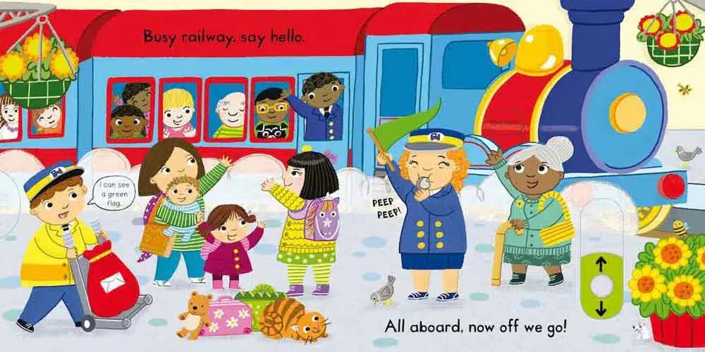 Busy Trains (with QR code audio) - 買書書 BuyBookBook