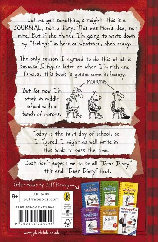 Diary of a Wimpy Kid #01 (Jeff Kinney) - 買書書 BuyBookBook