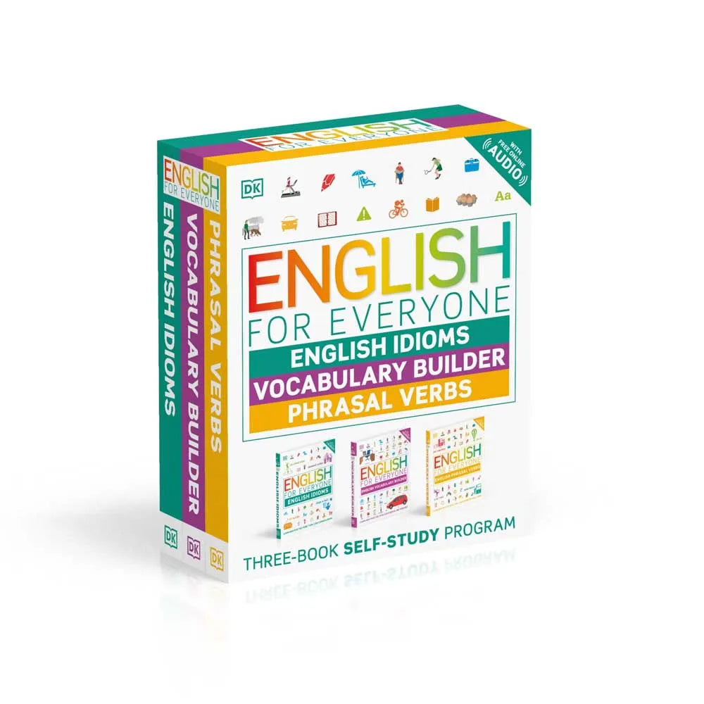 English for Everyone English Idioms, Vocabulary Builder, Phrasal Verbs 3 Book Box Set-Activity: 學習補充 Learning & Supplemental-買書書 BuyBookBook