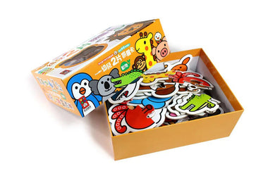 動物:FOOD超人幼兒2片拼圖卡 (80片拼圖・中英對照)-非故事: 學前基礎 Preschool Basics-買書書 BuyBookBook