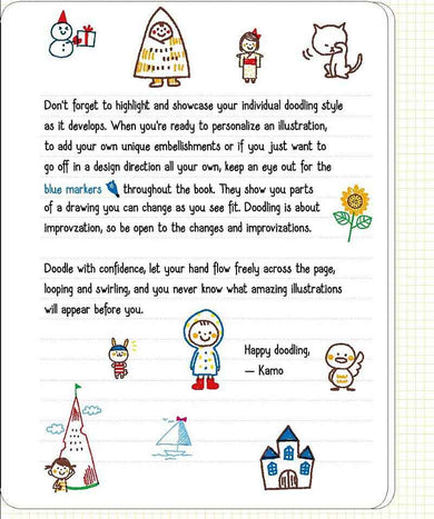 How to Doodle Year-Round (Kamo)-Activity: 繪畫貼紙 Drawing & Sticker-買書書 BuyBookBook