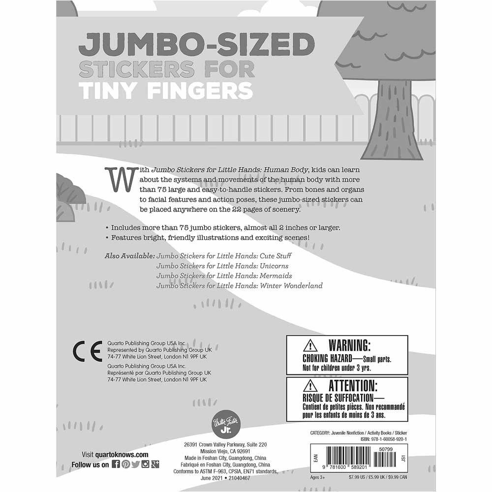 Jumbo Stickers for Little Hands: Human Body: Includes 75 Stickers-Activity: 繪畫貼紙 Drawing & Sticker-買書書 BuyBookBook