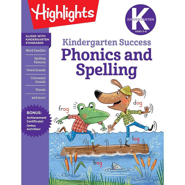 Kindergarten Success Phonics and Spelling (Highlights)-Activity: 益智解謎 Puzzle & Quiz-買書書 BuyBookBook