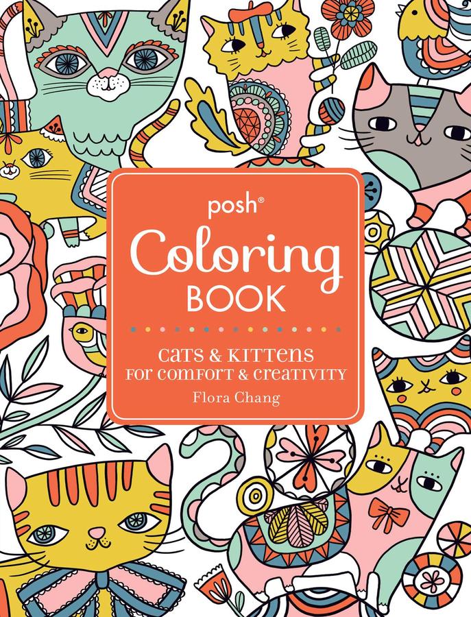 Posh Adult Coloring Book: Cats & Kittens for Comfort & Creativity-Hobbies/ quizzes/ games-買書書 BuyBookBook